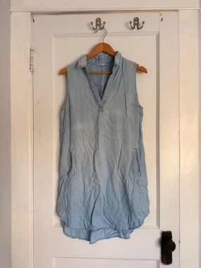 Dex Light Blue Sleeveless Denim Tunic/Dress